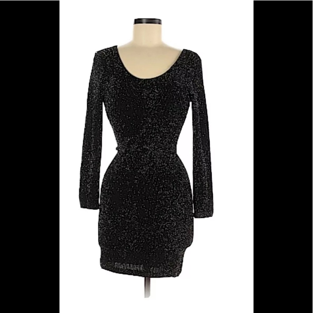 New Maroon Body Central Sparkle Dress SZ Medium